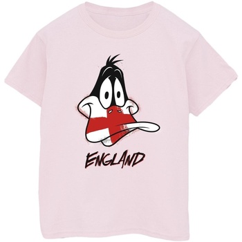 Vêtements Femme T-shirts manches longues Dessins Animés Daffy England Face Rouge