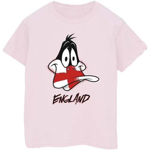Vêtements Femme T-shirts manches longues Dessins Animés Daffy England Face Rouge