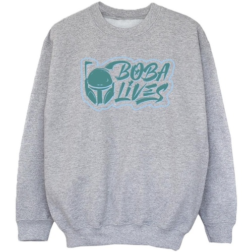 Vêtements Fille Sweats Disney The Book Of Boba Fett Lives Chest Gris