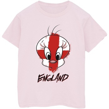 Vêtements Femme T-shirts manches longues Dessins Animés Tweety England Face Rouge