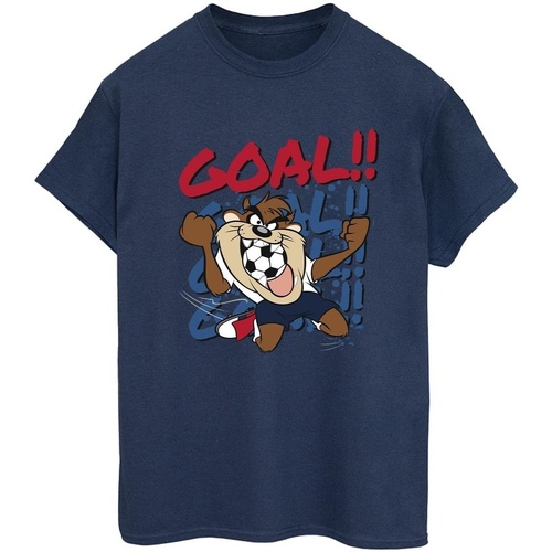 Vêtements Femme T-shirts manches longues Dessins Animés Taz Goal Goal Goal Bleu