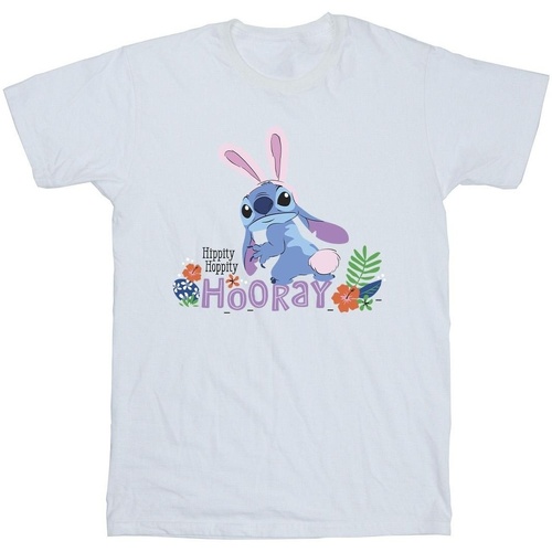 Vêtements Homme T-shirts manches longues Disney Lilo & Stitch Hippity Hop Stitch Blanc