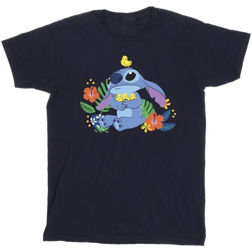 Vêtements Homme T-shirts manches longues Disney Lilo & Stitch Birds Bleu