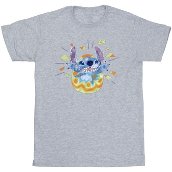 Vêtements Homme T-shirts manches longues Disney Lilo & Stitch Cracking Egg Gris