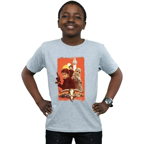 Vêtements Garçon T-shirts manches courtes Disney Solo Trio Paint Gris