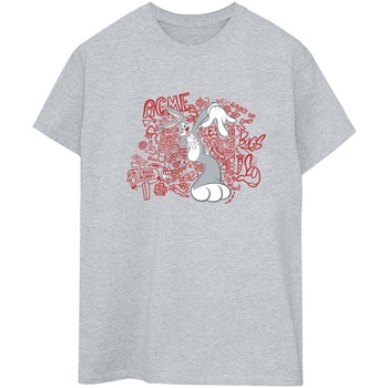 Vêtements Femme T-shirts manches longues Dessins Animés ACME Doodles Bugs Bunny Gris