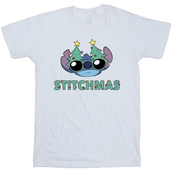 Vêtements Homme T-shirts manches longues Disney Lilo & Stitch Stitchmas Glasses Blanc