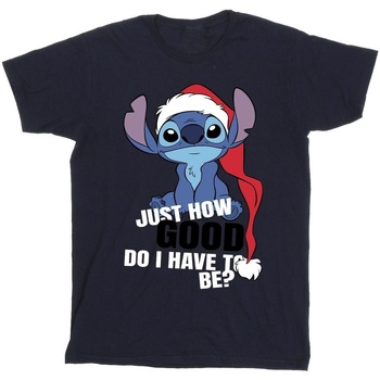 Vêtements Homme T-shirts manches longues Disney Lilo & Stitch Just How Good Bleu