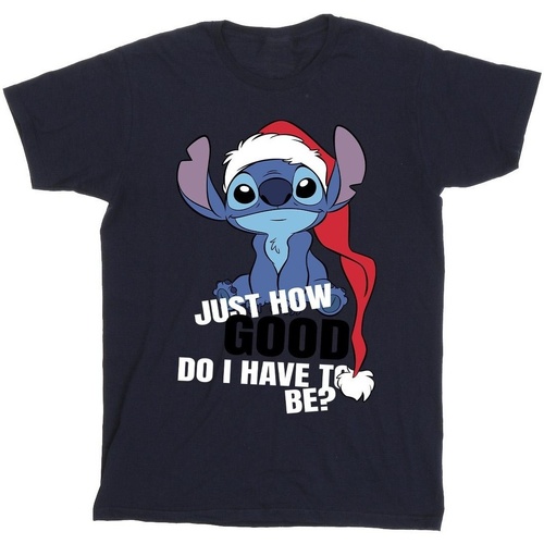 Vêtements Homme T-shirts manches longues Disney Lilo & Stitch Just How Good Bleu