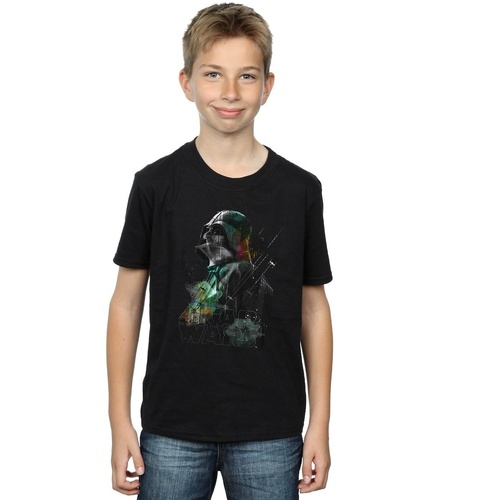 Vêtements Garçon T-shirts manches courtes Disney Rogue One Darth Vader Digital Noir