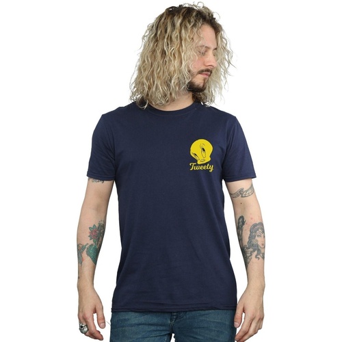 Vêtements Homme T-shirts com manches longues Dessins Animés Tweety Pie Head Bleu