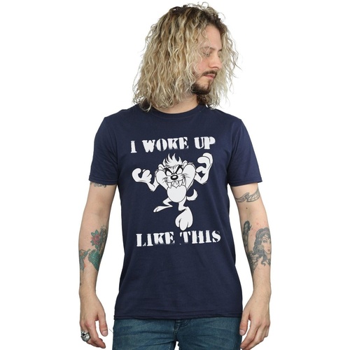 Vêtements Homme T-shirts manches longues Dessins Animés Wile E Coyote Guitar Bleu