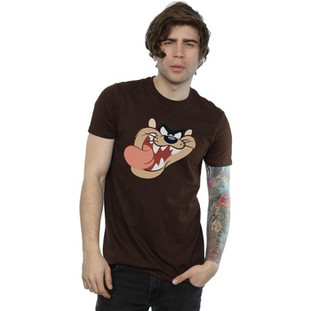 Vêtements Homme T-shirts manches longues Dessins Animés Tasmanian Devil Face Multicolore