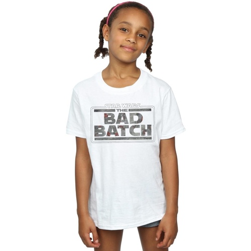 Vêtements Fille T-shirts manches longues Disney The Bad Batch Texture Logo Blanc