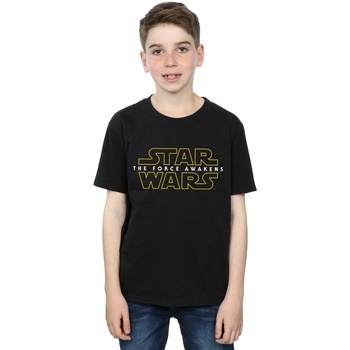Vêtements Garçon T-shirts manches courtes Disney Force Awakens Logo Noir