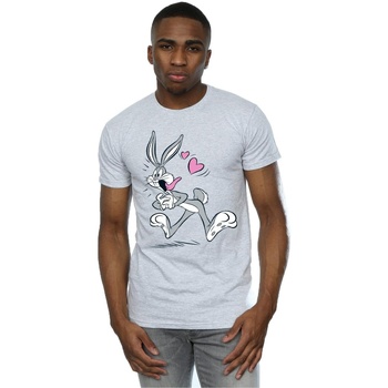 Vêtements Homme T-shirts manches longues Dessins Animés Bugs Bunny In Love Gris