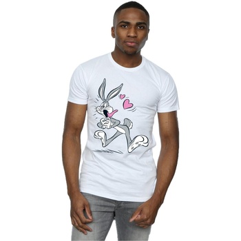 Vêtements Homme T-shirts manches longues Dessins Animés Bugs Bunny In Love Blanc