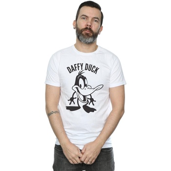 Vêtements Homme T-shirts manches longues Dessins Animés Daffy Duck Large Head Blanc