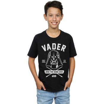 Vêtements Garçon T-shirts manches courtes Disney Darth Vader Collegiate Noir