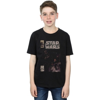 Vêtements Garçon T-shirts manches courtes Disney Darth Vader Duel Comic Noir