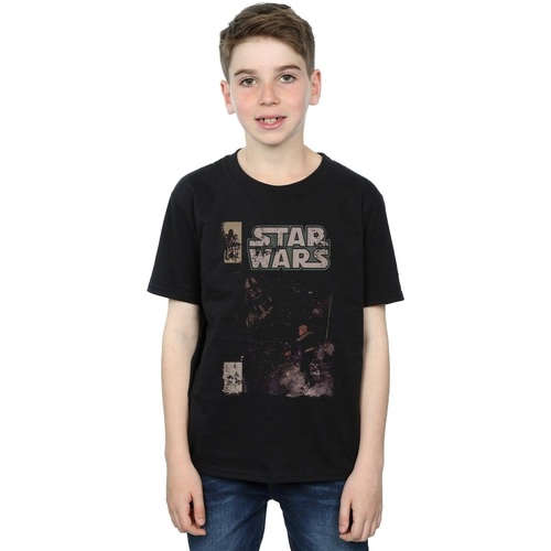 Vêtements Garçon T-shirts manches courtes Disney Darth Vader Duel Comic Noir