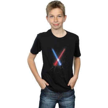 Vêtements Garçon T-shirts manches courtes Disney Crossed Lightsabres Noir