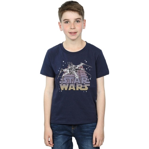 Vêtements Garçon T-shirts manches courtes Disney X-Wing Starfighter Bleu