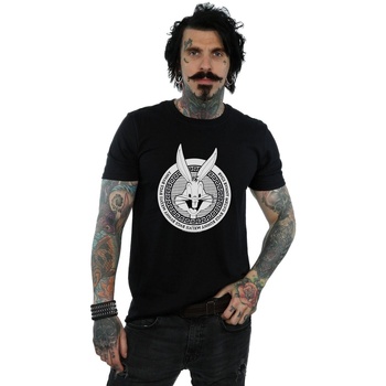 Vêtements Homme T-shirts manches longues Dessins Animés Bugs Bunny Greek Circle Noir