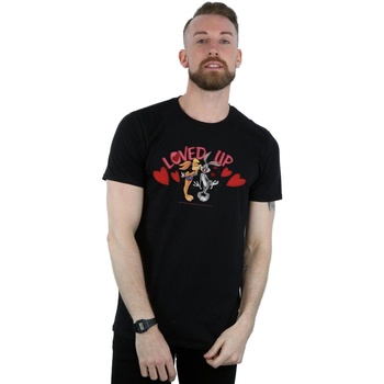 Vêtements Homme T-shirts manches longues Dessins Animés Bugs Bunny And Lola Valentine's Day Loved Up Noir