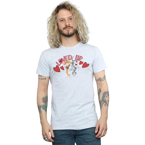 Vêtements Homme T-shirts manches longues Dessins Animés Bugs Bunny And Lola Valentine's Day Loved Up Gris