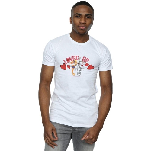 Vêtements Homme T-shirts manches longues Dessins Animés Bugs Bunny And Lola Valentine's Day Loved Up Blanc