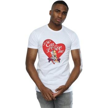 Vêtements Homme T-shirts manches longues Dessins Animés Bugs Bunny And Lola Valentine's Day Love Me Blanc