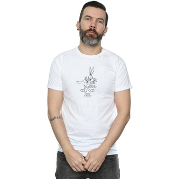 Vêtements Homme T-shirts manches longues Dessins Animés Bugs Bunny White Belly Blanc