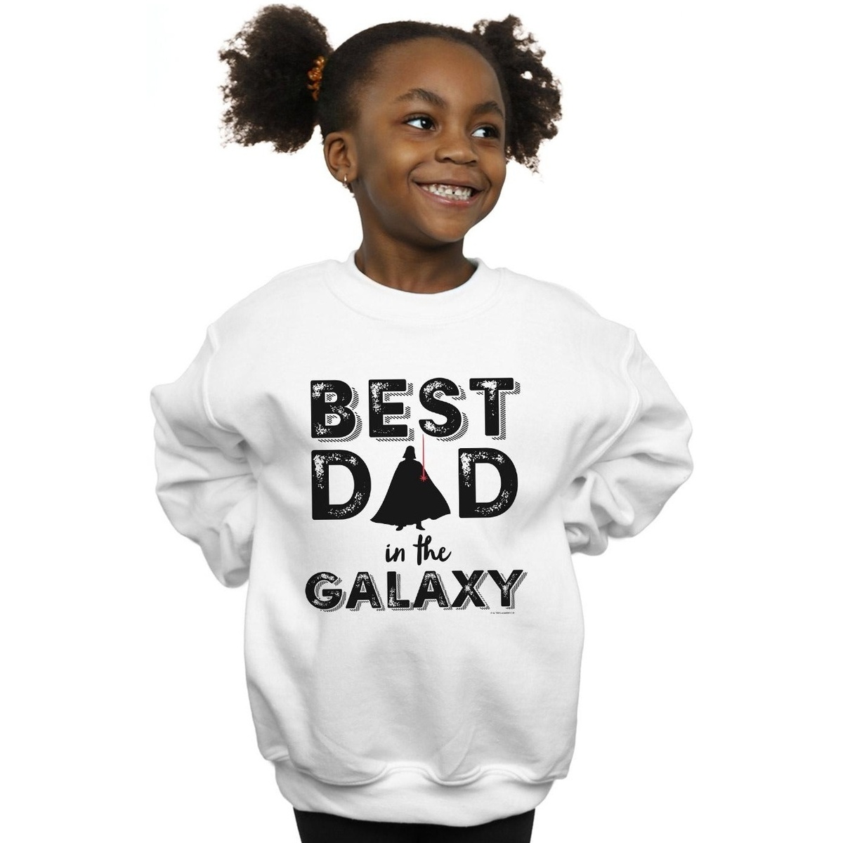 Vêtements Fille Sweats Disney Best Dad In The Galaxy Blanc