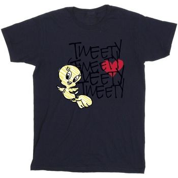 Vêtements Homme T-shirts manches longues Dessins Animés Tweety Love Heart Bleu