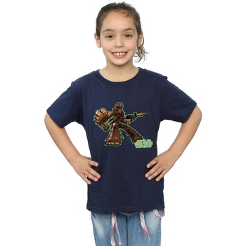 Vêtements Fille T-shirts manches longues Disney Chewbacca Character Bleu