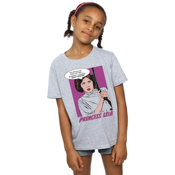 Vêtements Fille T-shirts manches longues Disney Princess Leia Pop Art Gris