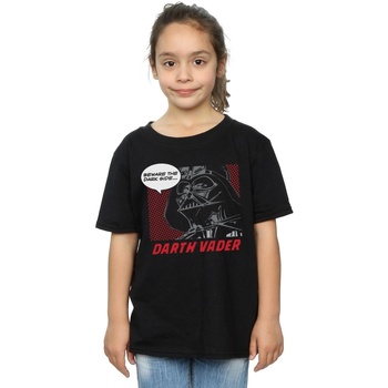 Vêtements Fille T-shirts manches longues Disney Darth Vader Dark Side Pop Art Noir