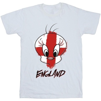 Vêtements Homme T-shirts manches longues Dessins Animés Tweety England Face Blanc