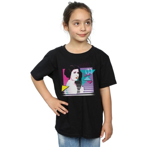 Vêtements Fille T-shirts manches longues Disney Princess Leia Neon Noir