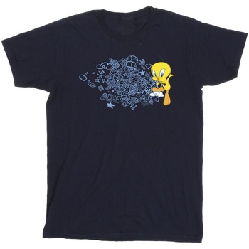 Vêtements Homme T-shirts manches longues Dessins Animés ACME Doodles Tweety Bleu
