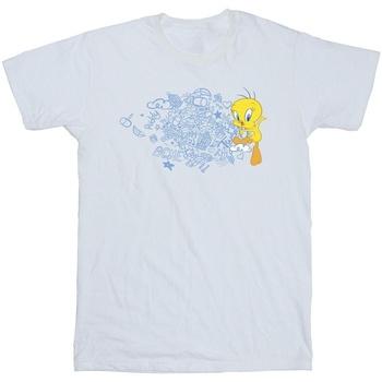 Vêtements Homme T-shirts manches longues Dessins Animés ACME Doodles Tweety Blanc