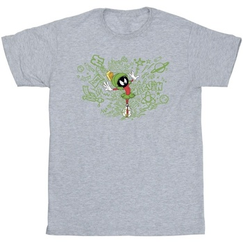 Vêtements Homme T-shirts manches longues Dessins Animés ACME Doodles Marvin Martian Gris
