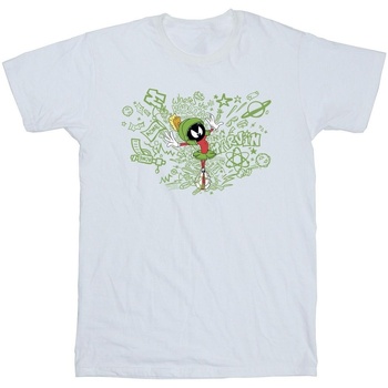 Vêtements Homme T-shirts manches longues Dessins Animés ACME Doodles Marvin Martian Blanc