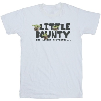 Vêtements Garçon T-shirts & Polos Star Wars The Mandalorian Little Bounty Hunter Blanc
