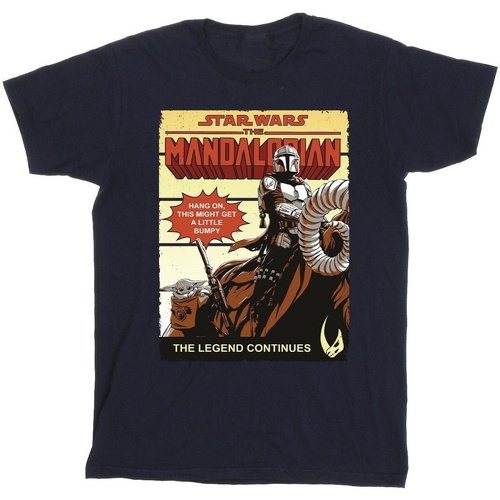 Vêtements Garçon T-shirts & Polos Star Wars The Mandalorian Bumpy Ride Bleu