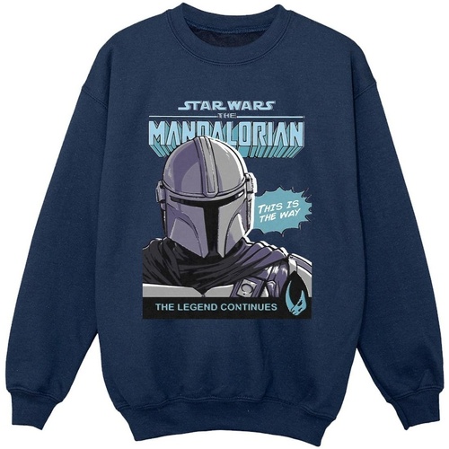 Vêtements Fille Sweats Star Wars The Mandalorian Mando Comic Cover Bleu