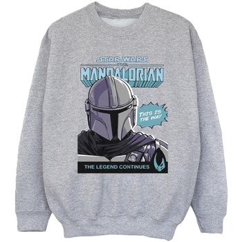 Vêtements Fille Sweats Star Wars The Mandalorian Mando Comic Cover Gris