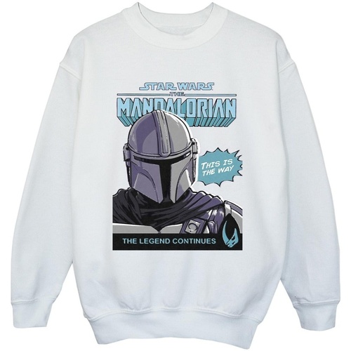 Vêtements Fille Sweats Star Wars The Mandalorian Mando Comic Cover Blanc
