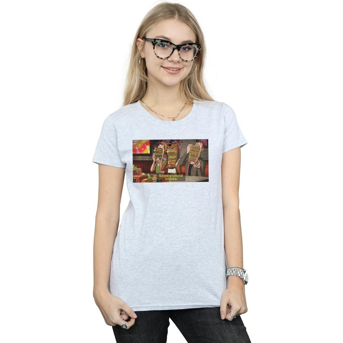 Vêtements Femme T-shirts manches longues Scoobynatural Supernatural Snacks Gris